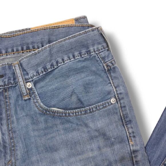 Levis 527 Jeans Sz 34/30 Boot Leg High Rise Faded Weathered Women Men - Picture 3 of 14